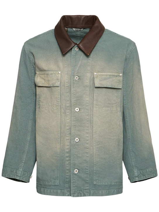 Auralee: Vintage cotton overshirt - men_0 | Luisa Via Roma
