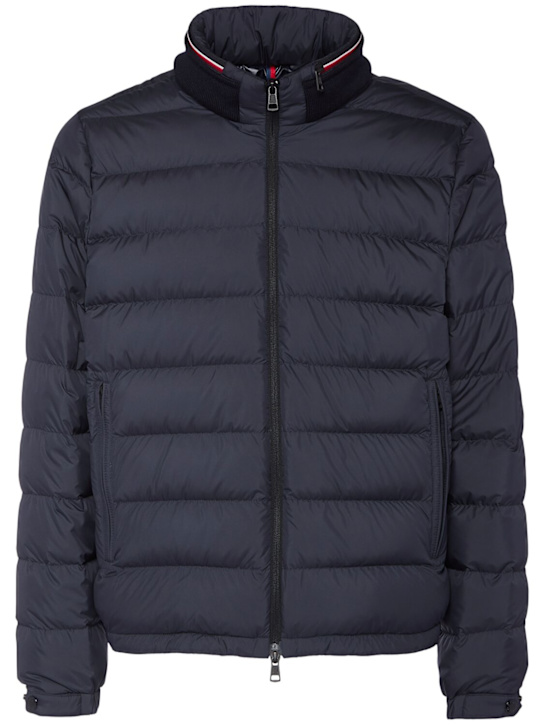Moncler: Brendann tech & wool down jacket - Night Sky - men_0 | Luisa Via Roma