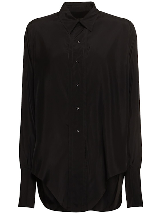 Maison Margiela: Viscose long-sleeve shirt - women_0 | Luisa Via Roma