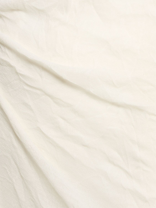 Auralee: Wrinkled wool knit maxi dress - White - women_4 | Luisa Via Roma