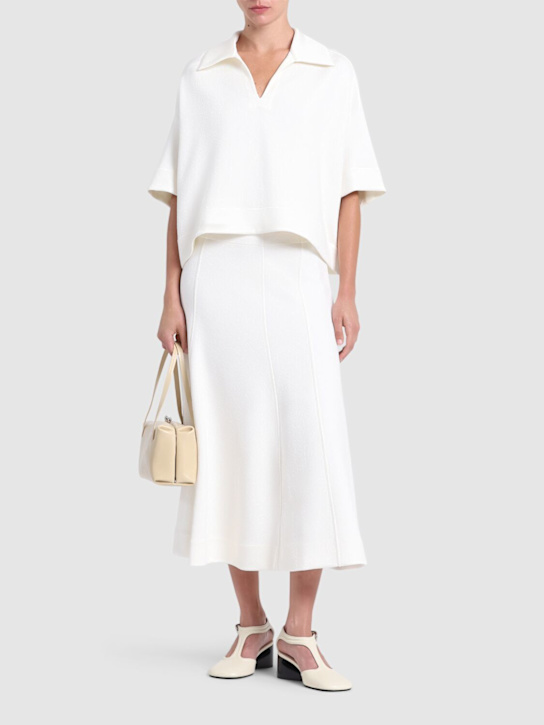 Jil Sander: Textured midi skirt - women_1 | Luisa Via Roma