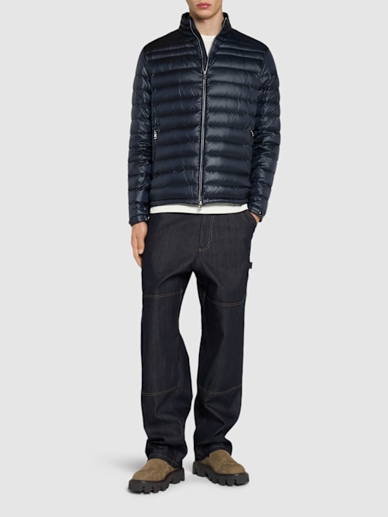 Moncler: Arnique nylon down jacket - Blue - men_1 | Luisa Via Roma