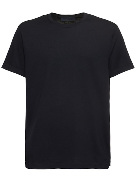 Boss: Taut cotton t-shirt - Dark Blue - men_0 | Luisa Via Roma