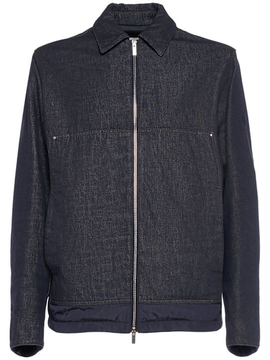 Moncler: Ormoy cotton denim down jacket - Denim - men_0 | Luisa Via Roma