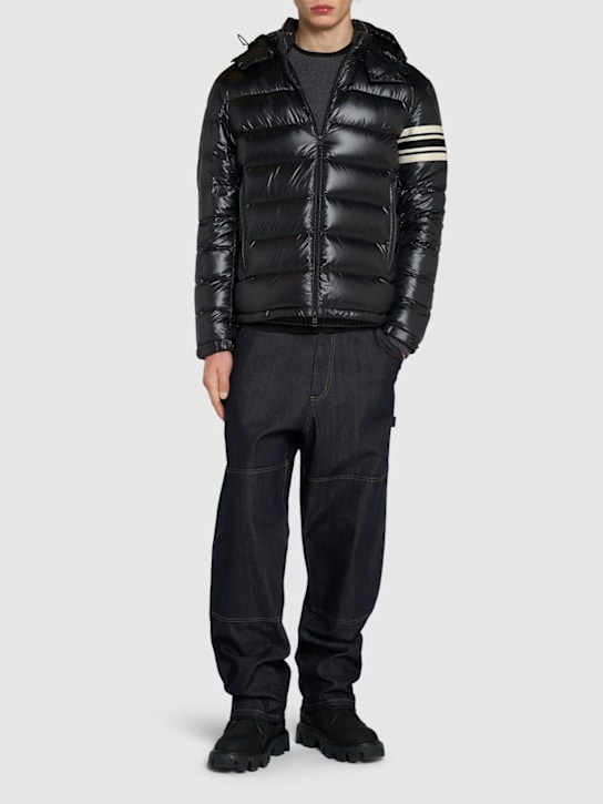 Moncler: Landre tech down jacket - Black - men_1 | Luisa Via Roma
