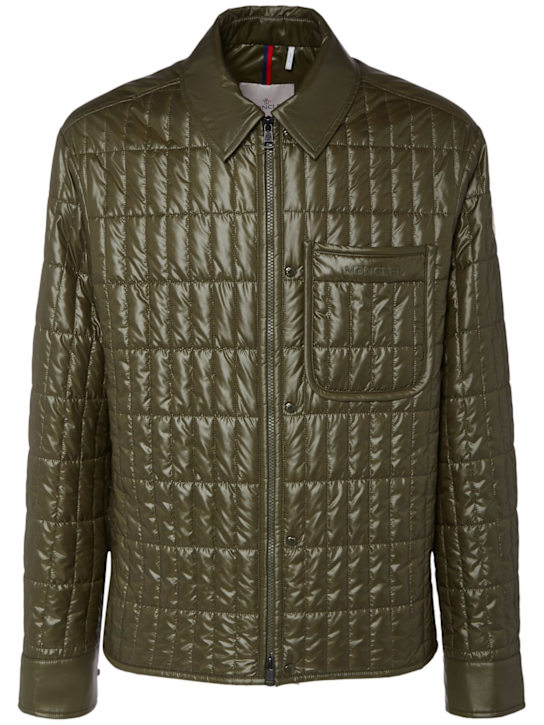 Moncler: Madiere rectangle tech casual jacket - Deep Depths - men_0 | Luisa Via Roma