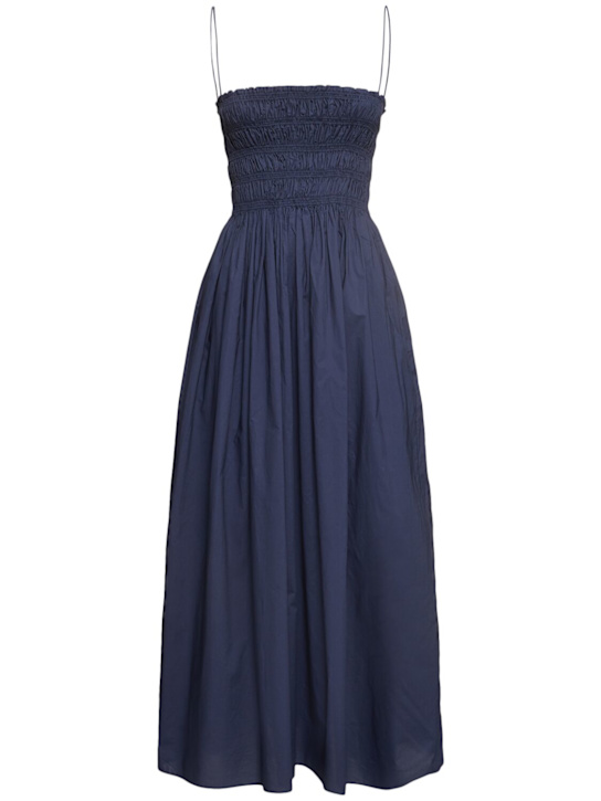 Matteau: Poplin long dress - Blue - women_0 | Luisa Via Roma