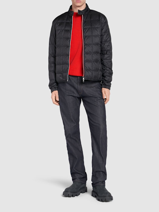 Moncler: Lelaches nylon down jacket - Black - men_1 | Luisa Via Roma