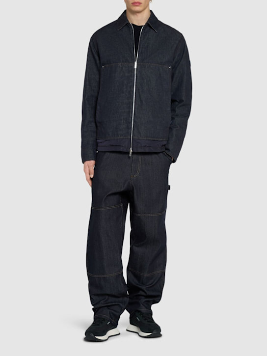 Moncler: Ormoy cotton denim down jacket - Denim - men_1 | Luisa Via Roma