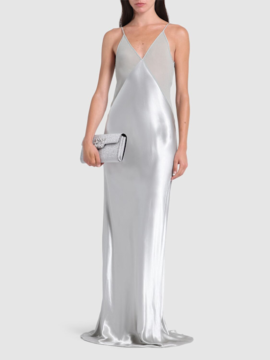 Alberta Ferretti: Shiny satin long dress - women_1 | Luisa Via Roma