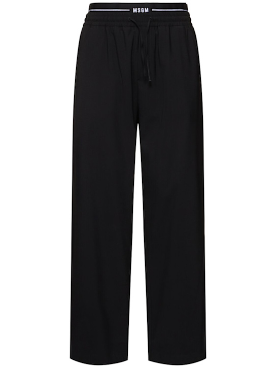 MSGM: Casual wool pants - men_0 | Luisa Via Roma