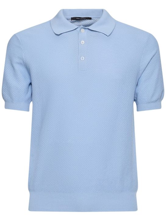 Tagliatore: Frat cotton jacquard polo - men_0 | Luisa Via Roma
