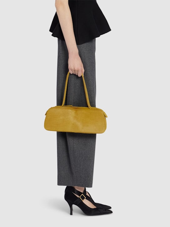 Khaite: Simona pony skin shoulder bag - Fern - women_1 | Luisa Via Roma