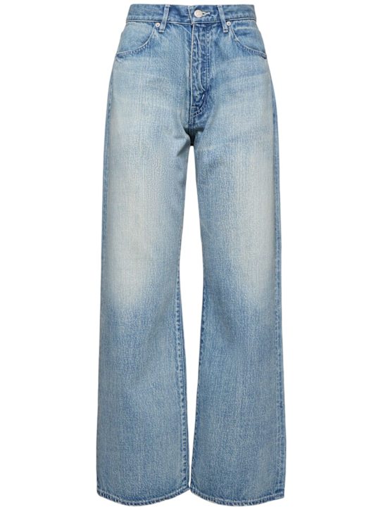 Auralee: Faded light selvedge denim jeans - women_0 | Luisa Via Roma