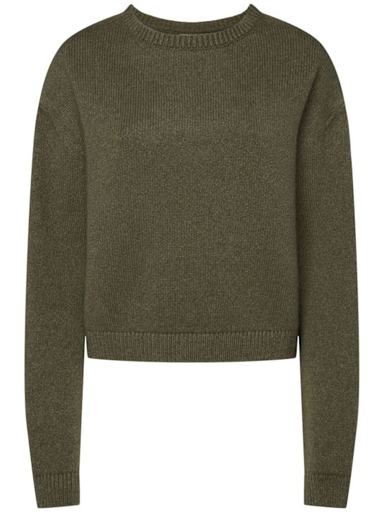 Khaite: Milo针织圆领毛衣 - 绿色 - women_0 | Luisa Via Roma