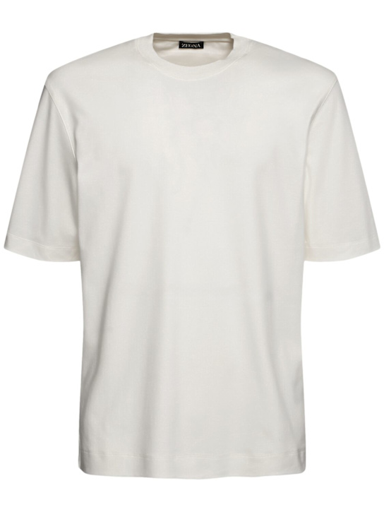 Zegna: コットン＆シルクTシャツ - men_0 | Luisa Via Roma