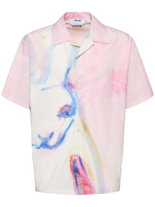MSGM: Cotton casual shirt - men_0 | Luisa Via Roma