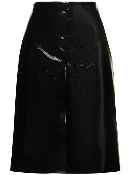 MSGM: Vinyl midi skirt - women_0 | Luisa Via Roma