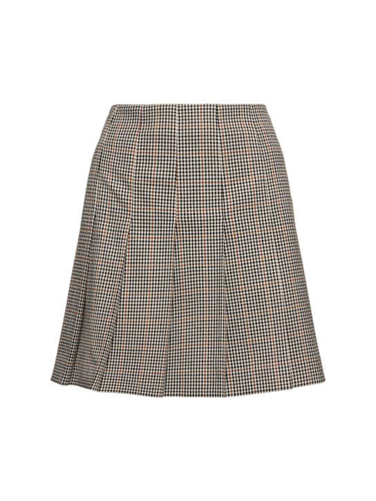 MSGM: Viscose blend pleated mini skirt - women_0 | Luisa Via Roma