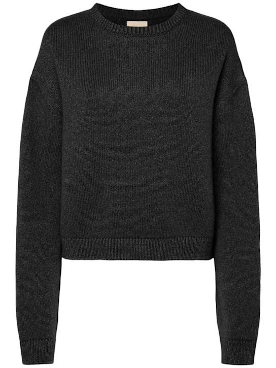 Khaite: Milo knit crewneck sweater - Black - women_0 | Luisa Via Roma