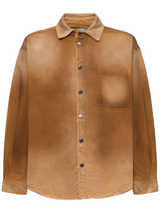 MSGM: Denim shirt - men_0 | Luisa Via Roma