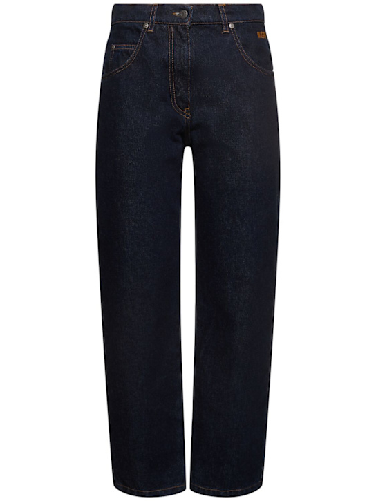 MSGM: Denim straight jeans - women_0 | Luisa Via Roma