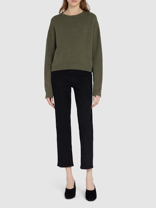 Khaite: Milo针织圆领毛衣 - 绿色 - women_1 | Luisa Via Roma