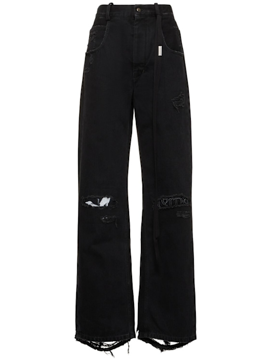 Ann Demeulemeester: Claire 5-pocket denim wide jeans - women_0 | Luisa Via Roma