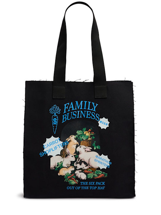 MSGM: Vertical canvas tote bag - women_0 | Luisa Via Roma