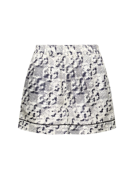 Tory Burch: Printed silk camp shorts - women_0 | Luisa Via Roma