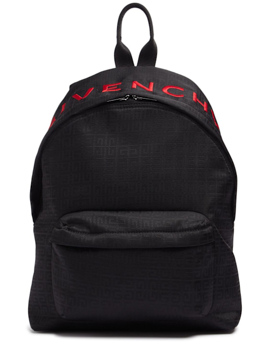 Givenchy: Logo embroidered poly backpack - kids-boys_0 | Luisa Via Roma
