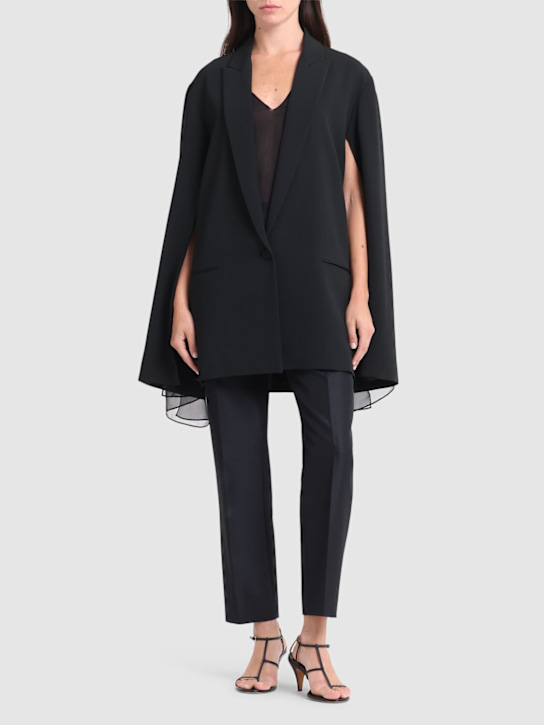 Alberta Ferretti: Cut out viscose blend blazer - women_1 | Luisa Via Roma