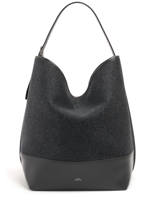 Toteme: Belted doublé wool tote bag - women_0 | Luisa Via Roma
