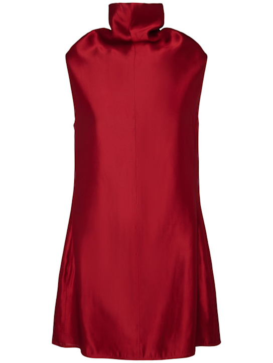 Khaite: Daria viscose & silk mini dress - Red - women_0 | Luisa Via Roma