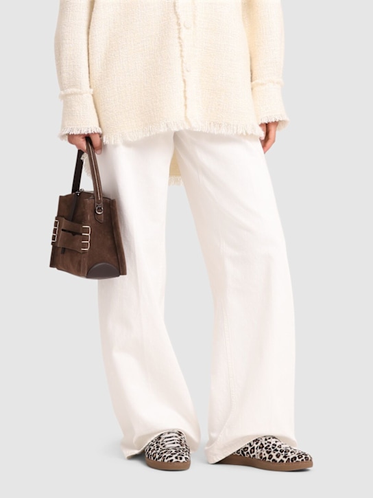 MSGM: 25mm Leopard print pony skin sneakers - women_1 | Luisa Via Roma