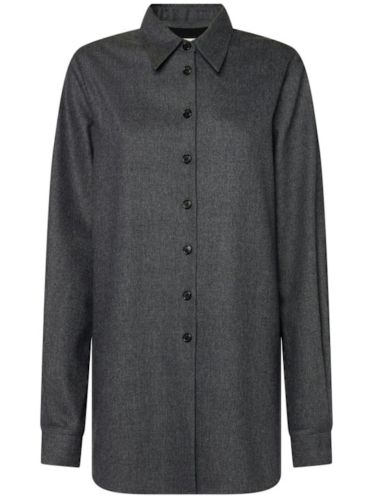 Khaite: Auryn wool shirt - Dark Grey - women_0 | Luisa Via Roma