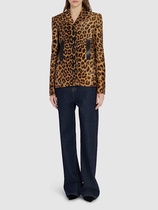 Khaite: Bonnie denim straight jeans - Dark Blue - women_1 | Luisa Via Roma