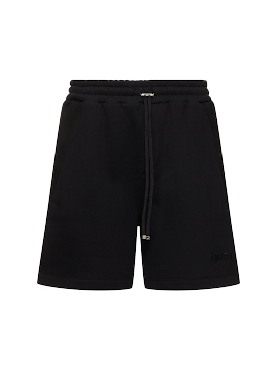 Amiri: Amiri embroidered shorts - Black - men_0 | Luisa Via Roma