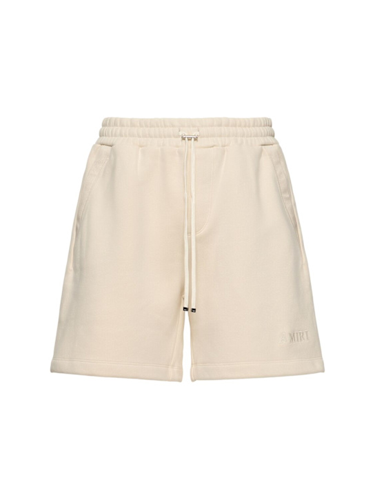 Amiri: Amiri embroidered shorts - Birch - men_0 | Luisa Via Roma