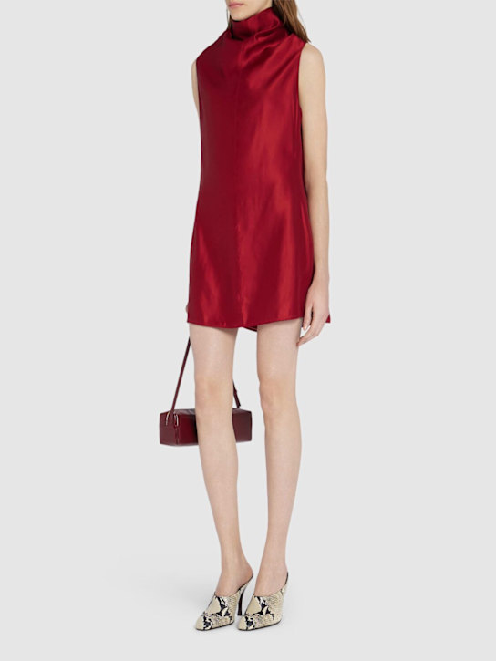 Khaite: Daria viscose & silk mini dress - Red - women_1 | Luisa Via Roma
