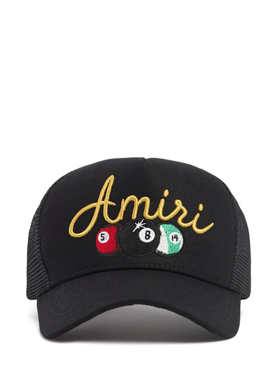 Amiri: Billiards trucker hat - Black - men_0 | Luisa Via Roma
