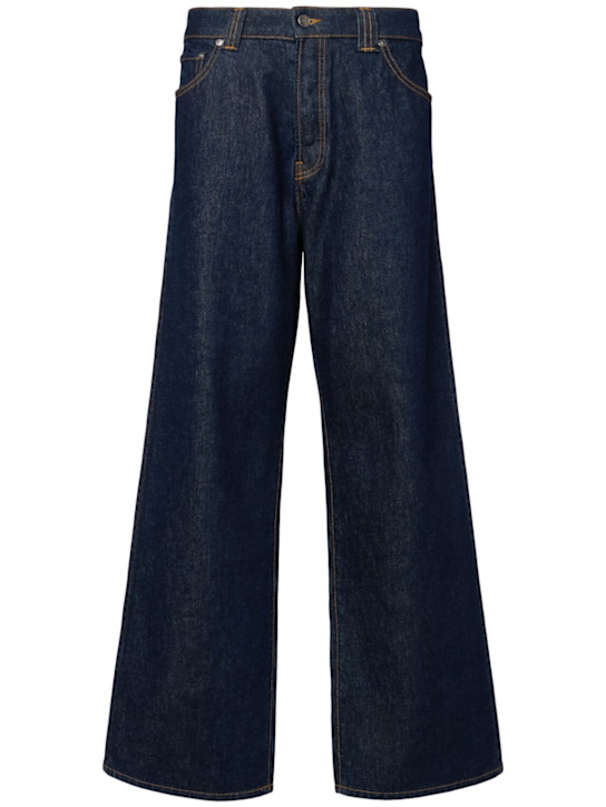 Khaite: Winslow denim wide jeans - Dark Blue - women_0 | Luisa Via Roma