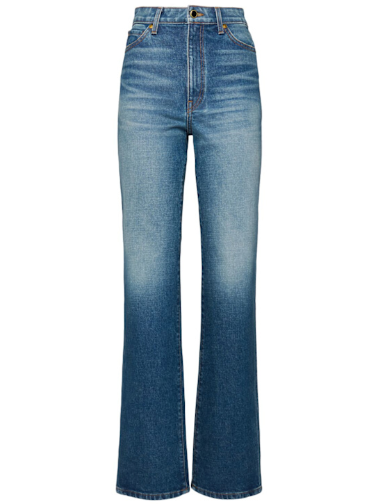 Khaite: Danielle denim high-rise straight jeans - Blue - women_0 | Luisa Via Roma