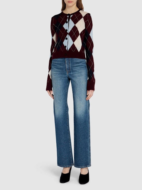 Khaite: Danielle denim high-rise straight jeans - Blue - women_1 | Luisa Via Roma