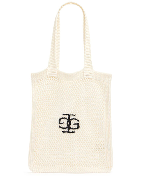 The Garment: St. Tropez logo crochet bag - Cream - women_0 | Luisa Via Roma