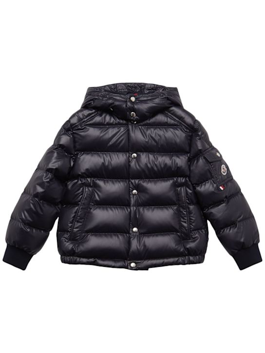 Moncler: Manaem tech down jacket - ネイビー - kids-boys_0 | Luisa Via Roma