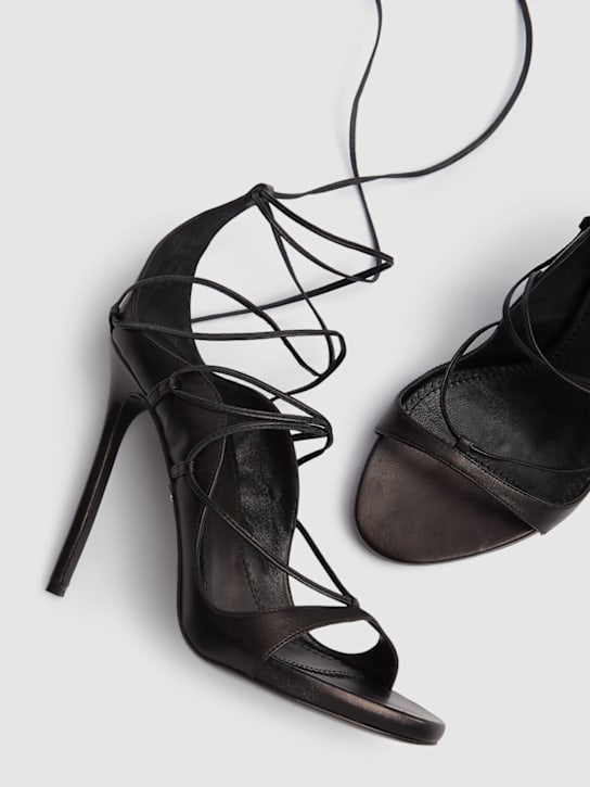 Dsquared2: 105mm Vaquera heeled leather sandals - women_1 | Luisa Via Roma