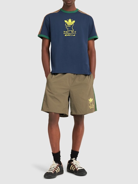 adidas Originals: Brain Dead cotton t-shirt - Navy - men_1 | Luisa Via Roma