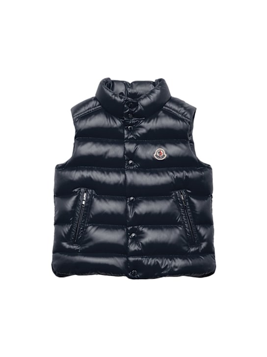 Moncler: Tib nylon down vest - Navy - kids-boys_0 | Luisa Via Roma