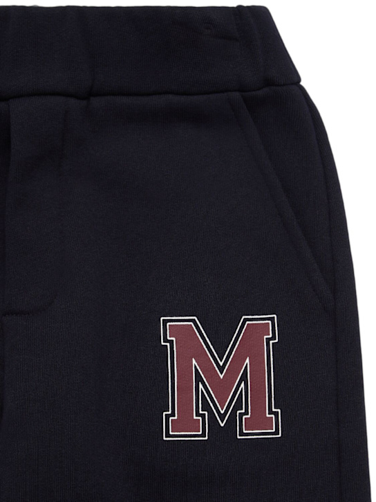 Moncler: Trainingshose aus Baumwolle mit Logo - Dunkelblau - kids-boys_1 | Luisa Via Roma